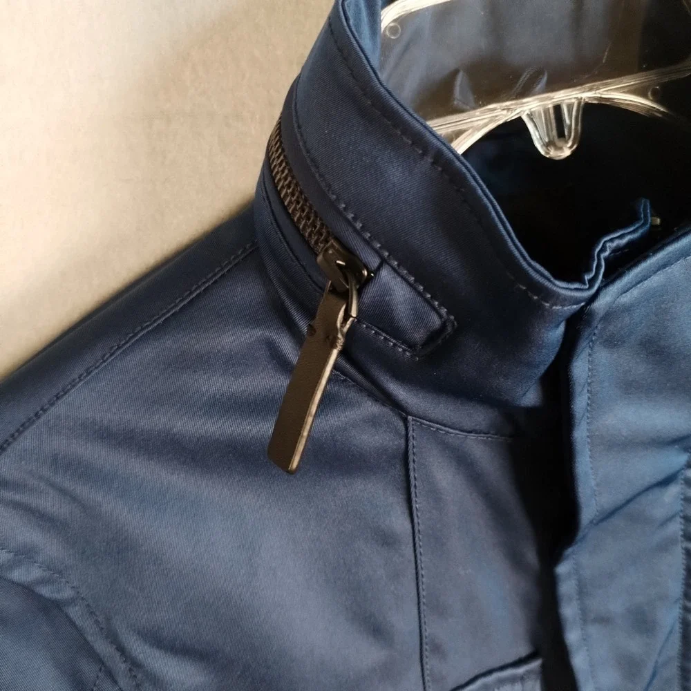 Banana Republic Men's Navy Blue Field Jacket XS Water Resistant‎ Utility Hooded